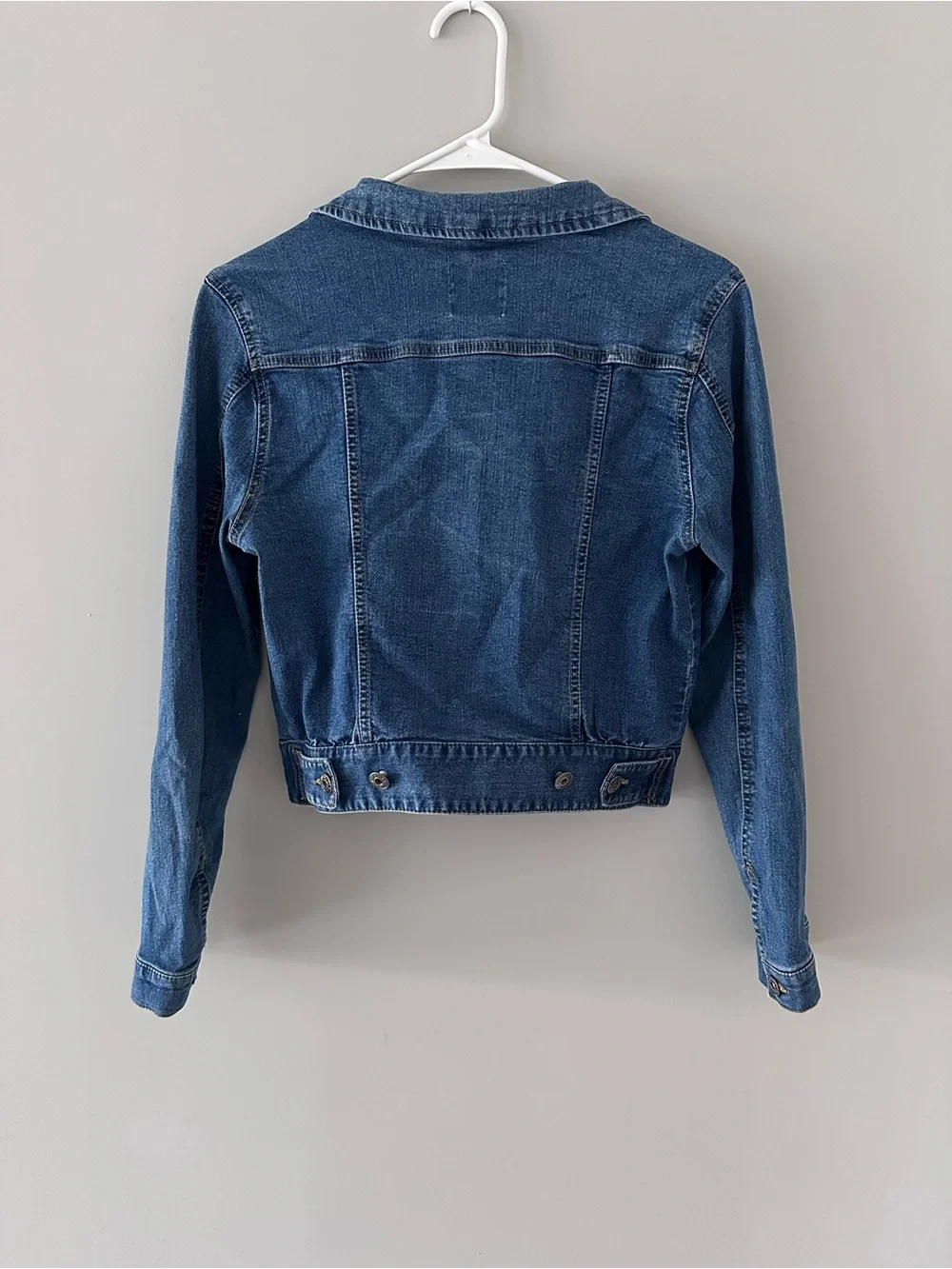 Love Tree Denim Blue Cropped Jean Jacket